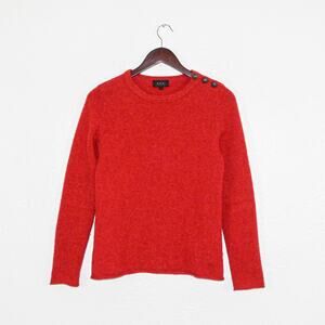 A.P.C. Rue Mademe Paris Wool knit Sweater Shoulder button
